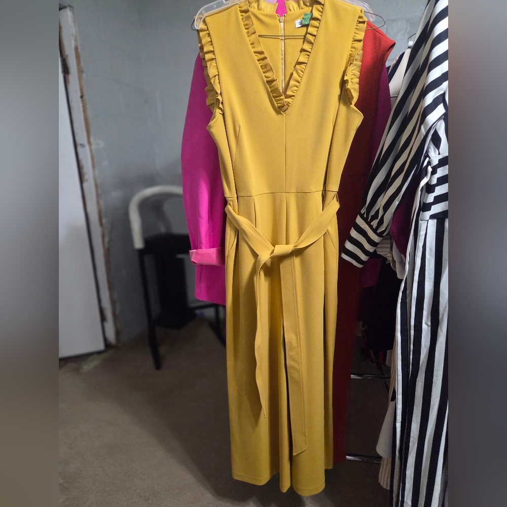 Calvin Klein Mustard Yellow Jumpsuit